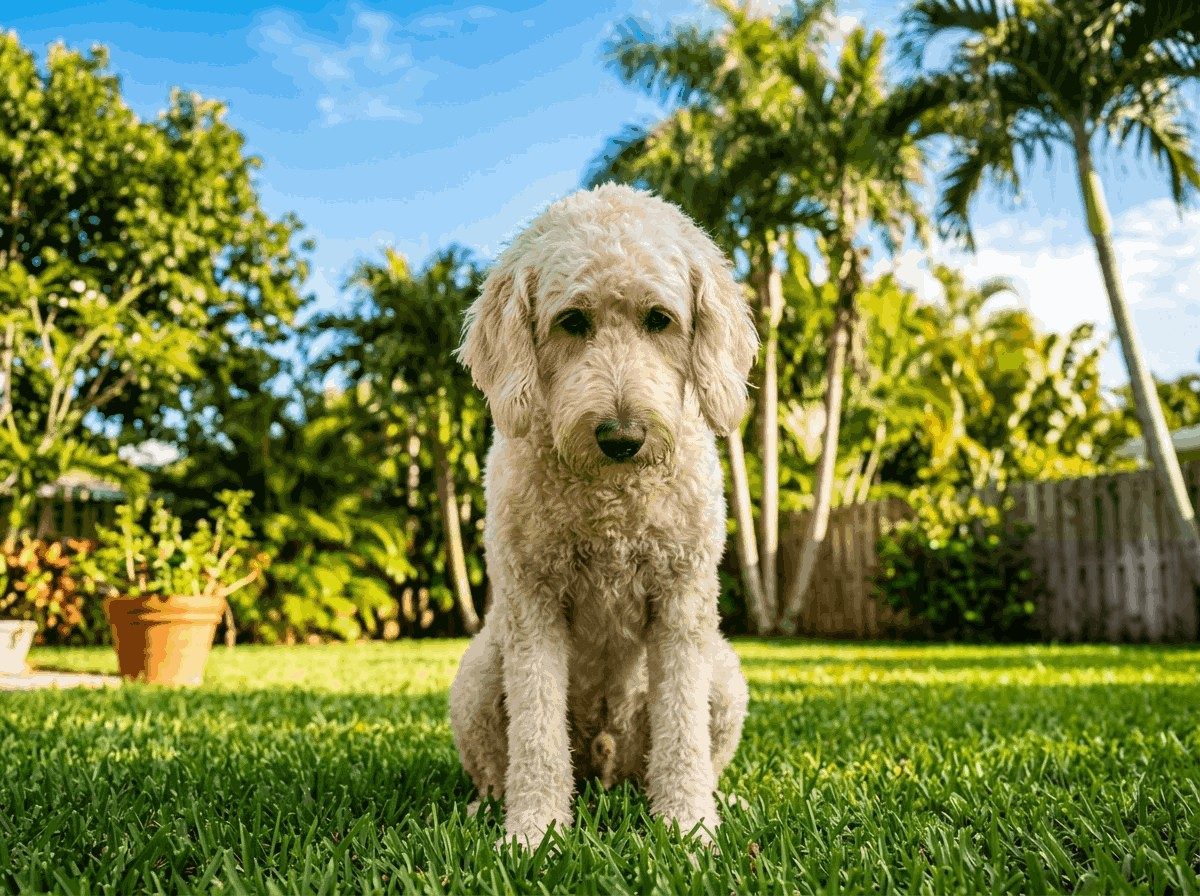 A dog at drop-off