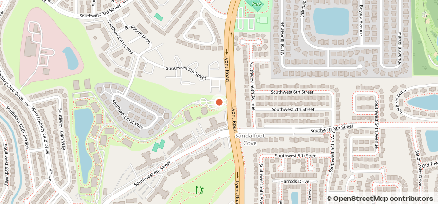 Map showing 9260 Boca Vue Dr, Boca Raton, FL 33428