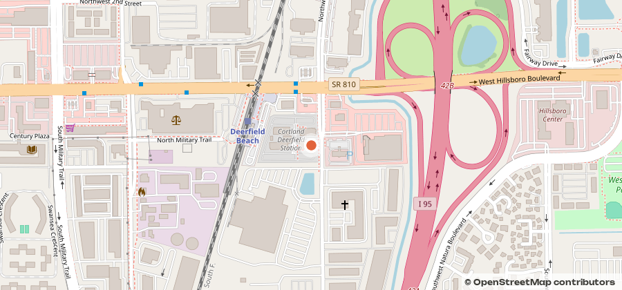 Map showing 67 SW 12th Ave, Deerfield Beach, FL 33442