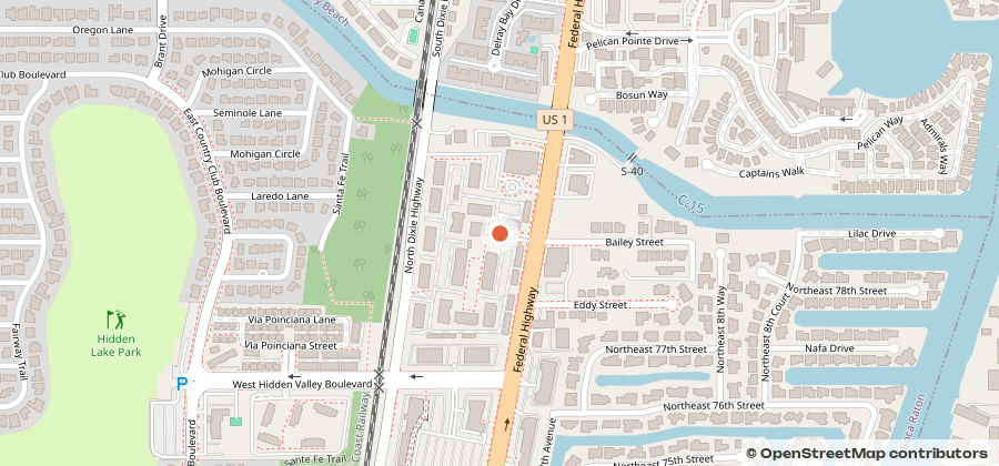 Map showing 7801 N Federal Hwy, Boca Raton, FL 33487