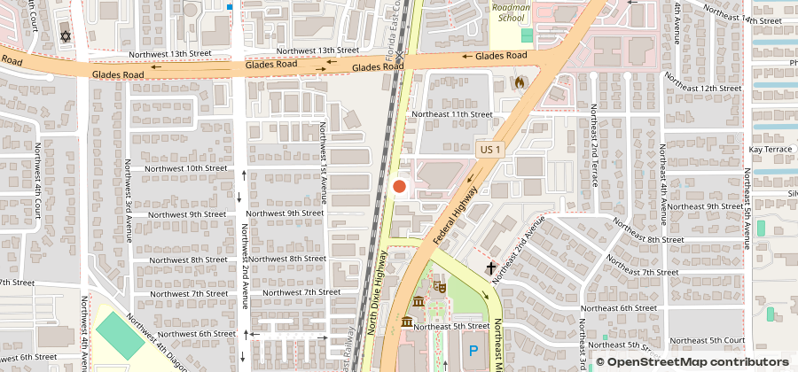 Map showing 920 N Dixie Hwy, Boca Raton, FL 33432