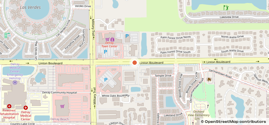 Map showing 4900 Linton Blvd #36, Delray Beach, FL 33445