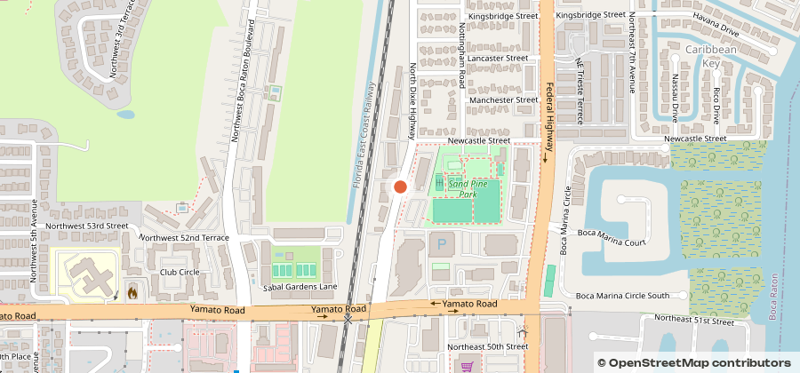 Map showing 5401 N Dixie Hwy, Boca Raton, FL 33487