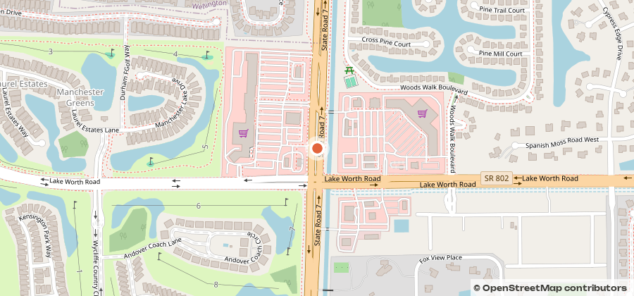 Map showing 4115 State Road 7, Lake Worth, FL 33449