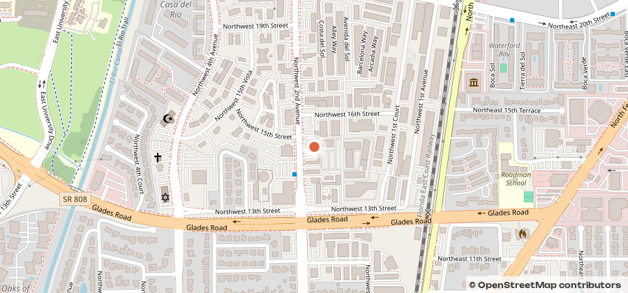 Map showing 1446 NW 2nd Ave, Suite 107, Boca Raton, FL 33432