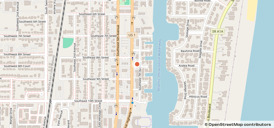 Map showing 851 SE 6th Ave, Suite 104, Delray Beach, FL 33483