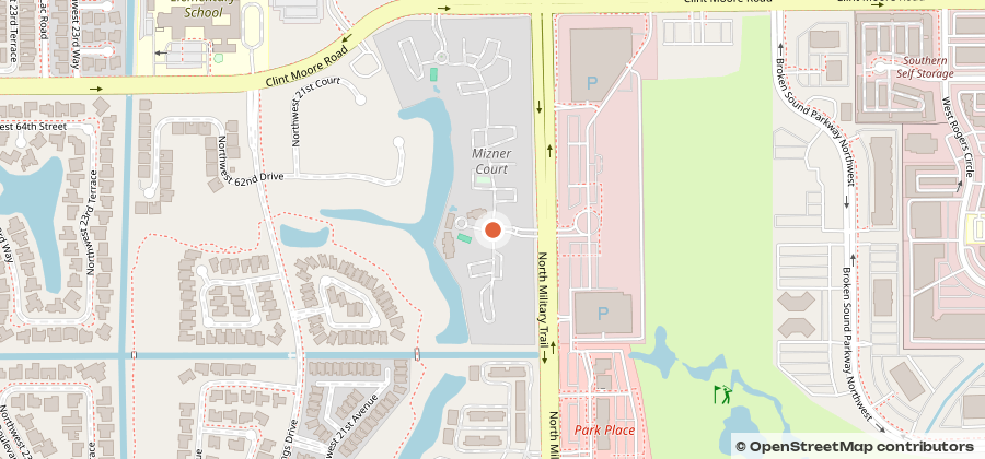 Map showing 6503 N Military Trl, Boca Raton, FL 33496