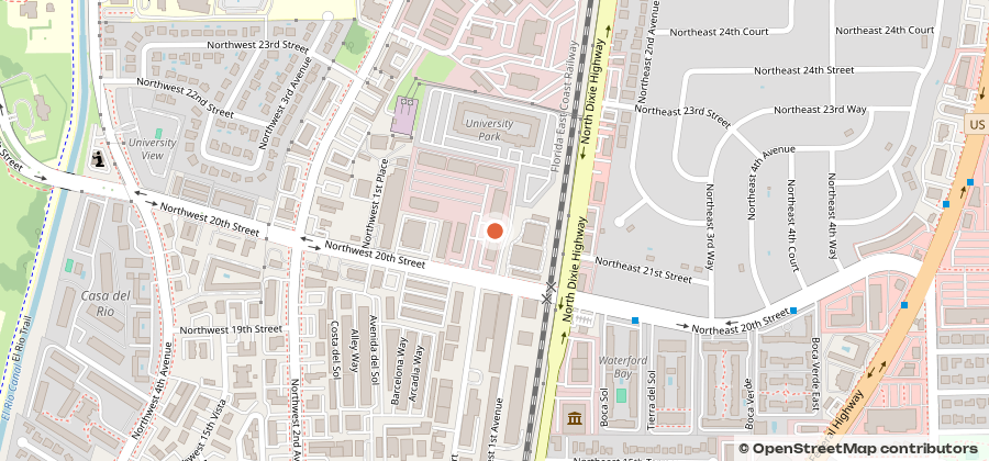 Map showing 141 NW 20th St, Suite B3, Boca Raton, FL 33431