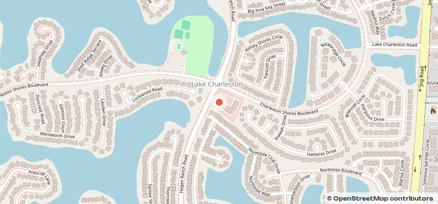 Map showing 7004 Charleston Shores Blvd, Lake Worth, FL 33467