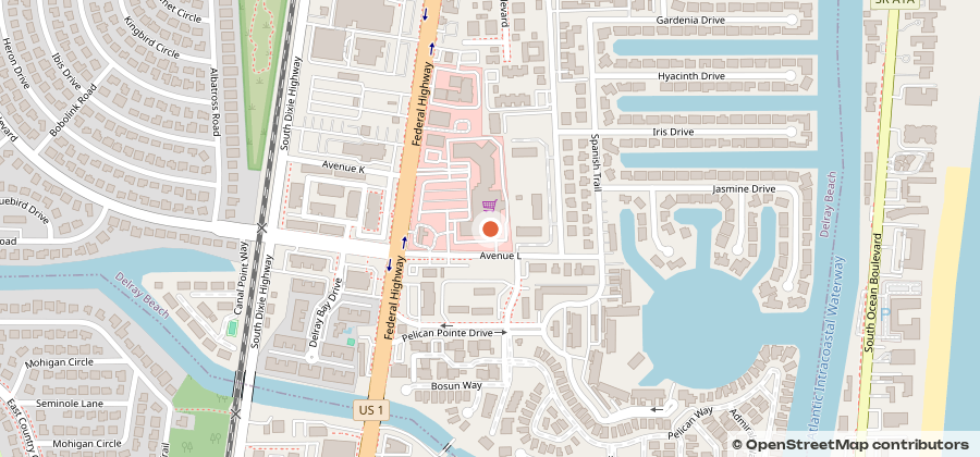Map showing 155 Avenue L, Delray Beach, FL 33483