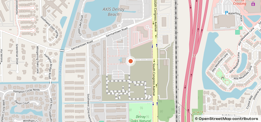 Map showing 1874 Heron Club Dr, Delray Beach, FL 33445