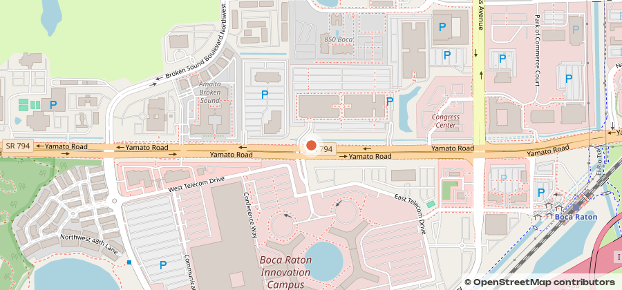 Map showing 789 W Yamato Road, Boca Raton, FL 33431