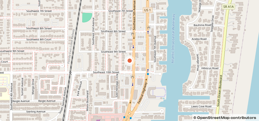 Map showing 916 SE 5th Ave, Delray Beach, FL 33483