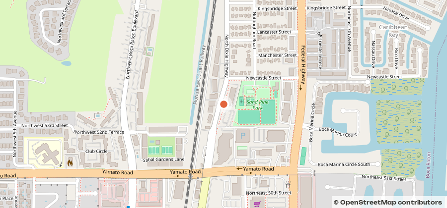 Map showing 5400 N Dixie Highway, Suite 14, Boca Raton, FL 33487