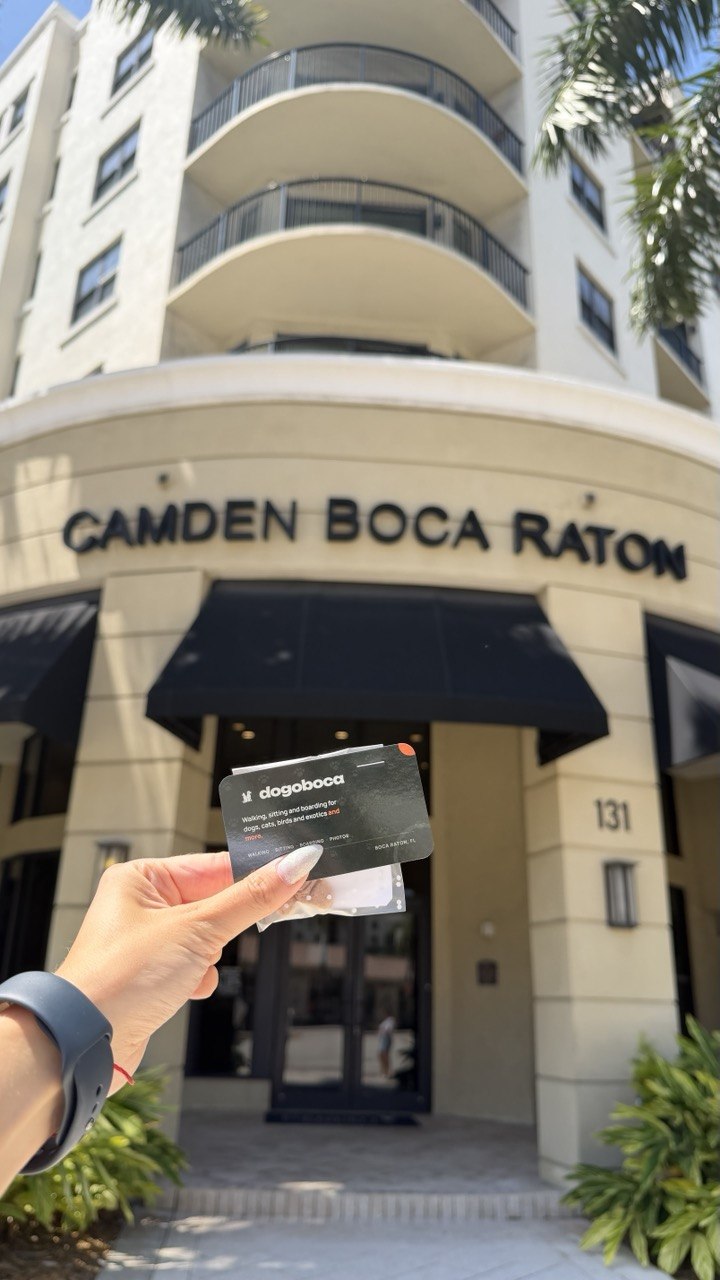 A dogoboca card photographed at Camden Boca Raton