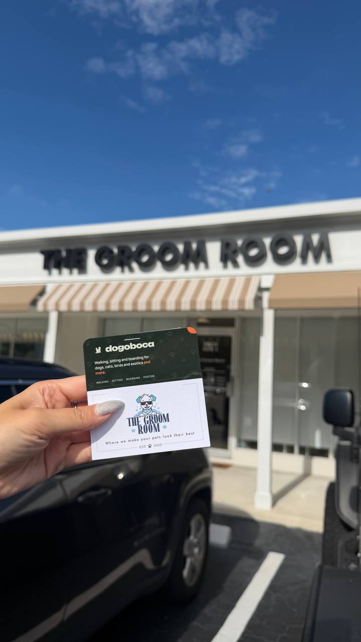 A dogoboca card photographed at The Groom Room